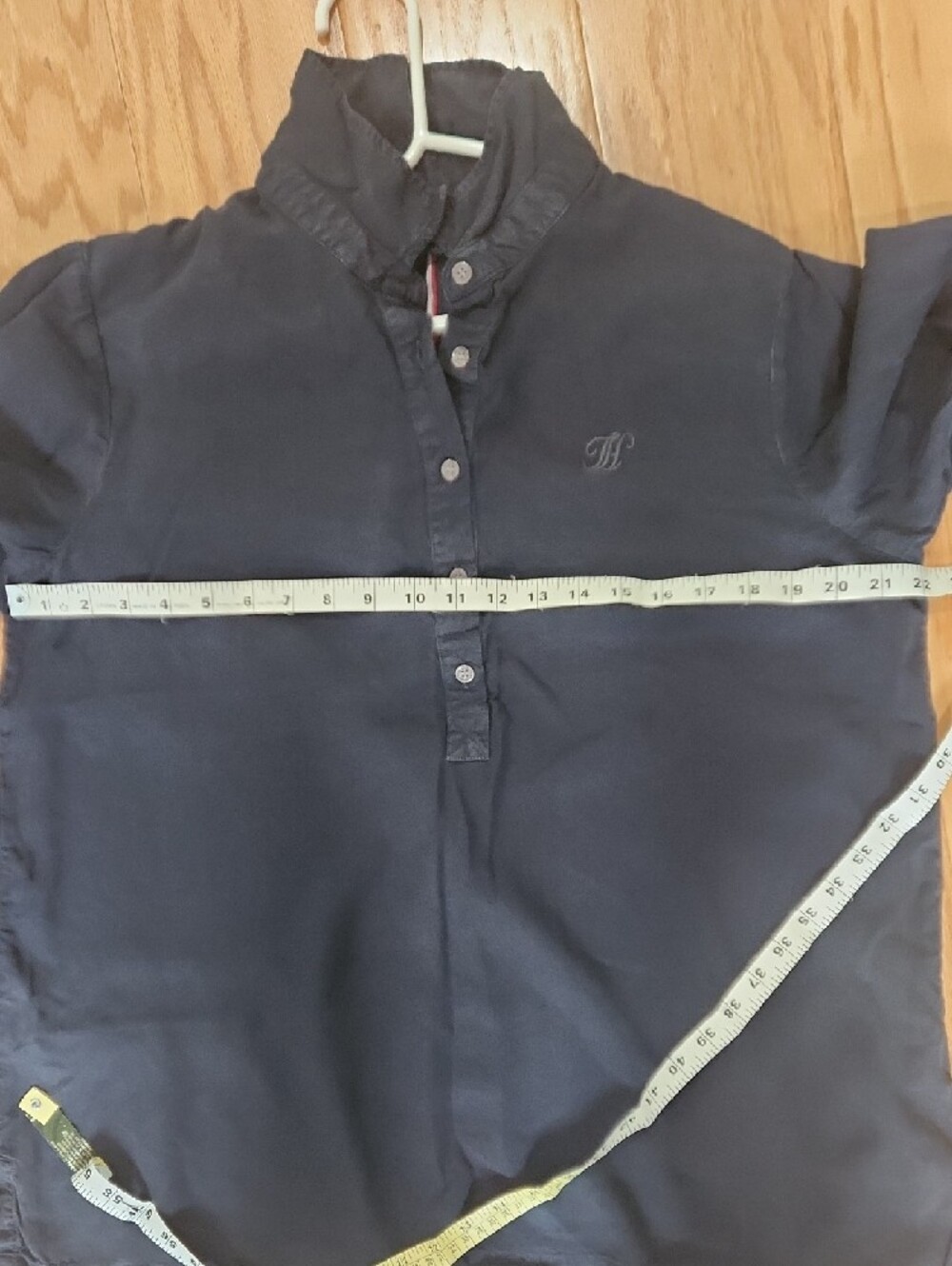 Tommy Hilfiger Navy Shirt Casual Large Long Sleeves - Picture 12 of 17